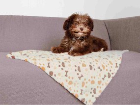 Κουβέρτα για κατοικίδια Trixie Lingo Λευκό Μπεζ 75 × 50 cm