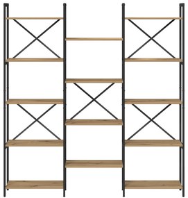 vidaXL Ράφι Βιβλίων artisan δρυς 156 x 25 x 167.5 εκ