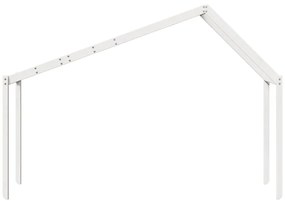 vidaXL Οροφή Κρεβατιού Παιδική Λευκό 203x80,5x142εκ. Μασίφ Ξύλο Πεύκου