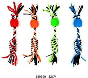 Παιχνίδι σκύλου σχοινί με μπάλα - 32cm - 550500 - 12PCS