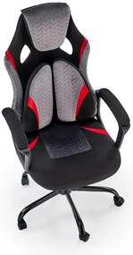 ΚΑΡΕΚΛΑ ΓΡΑΦΕΙΟΥ / GAMER RICKY ΓΚΡΙ / ΜΑΥΡΟ / ΚΟΚΚΙΝΟ 65x70x115-125cm