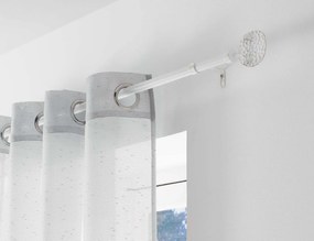 Μονό Κουρτινόξυλο Bullette Douceur d'intérieur με διάμετρο 19mm και επέκταση 120 - 210cm - White/Gold