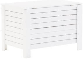 vidaXL Κουτί Αποθήκευσης με Καπάκι RANA Λευκό 100x49x54εκ. Μασίφ Πεύκο