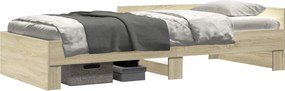 vidaXL Κρεβάτι με Κεφαλάρι Sonoma Δρυς 80 x 200 cm Επεξεργασμένο Ξύλο