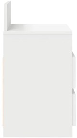 vidaXL Κομοδίνο με 2 συρτάρια Λευκό 40x33x60 cm