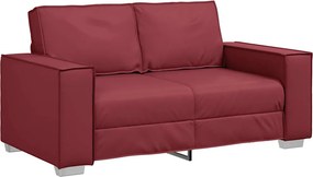vidaXL Διθέσιος καναπές Κόκκινο 160 cm Τεχνητό Δέρμα