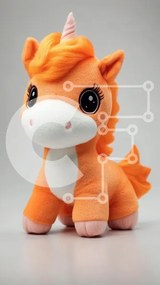 Intra Συλλεκτικό Ξύλινο Παζλ Plywood 4mm - Παιχνίδι μονόκερου βελούδινο φωτεινό πορτοκαλί Σε Ξύλινο Κουτί - Διαστάσεις: 10x10 cm – 25 κομμάτια