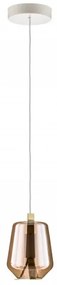 Κρεμαστό Φωτιστικό Οροφής LED 8W Dimmable Triac Φυσητό Γυαλί Μέταλλο Λευκό Luisa S1 Prandina-1C51000113099-Ροζ 1C51000113099