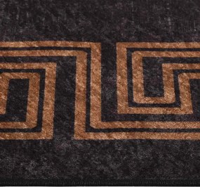 vidaXL Χαλί Πλενόμενο Μαύρο / Χρυσό 120 x 180 εκ.