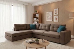 Γωνιακός καναπές Hanson-Mocca-Αριστερή