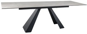 STÓŁ SALVADORE CERAMIC KREM DIAMOND CREAM / CZARNY MAT (160-240)X90 DIOMMI-80-3822