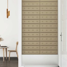 vidaXL Κεφαλάρι Τοίχου 12 pcs Καπουτσίνο 60 x 15 cm Τεχνητό Δέρμα