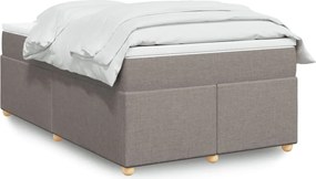 vidaXL Κρεβάτι Boxspring με Στρώμα Taupe 120x200 εκ. Υφασμάτινο
