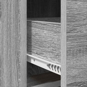 vidaXL Πλαϊνό γραφείο Γκρι Sonoma 75 x 33 x 80 εκ Επεξεργασμένο Ξύλο