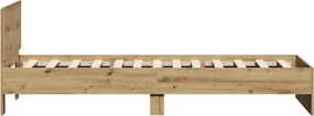 vidaXL Κρεβάτι με Κεφαλάρι Artisan Δρυς 90 x 200 cm Επεξεργασμένο ξύλο