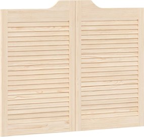 vidaXL Πόρτες Swing 2 pcs Φυσικό Μασίφ Ξύλο Πεύκου