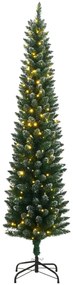 vidaXL Χριστουγεννιάτικο Δέντρο Slim Αρθρωτό με 300 LED 240 εκ.