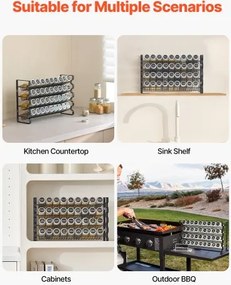 VEVOR Spice Rack Organizer for Cabinet Kitchen Seasoning Organizer  18x11 in