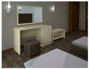 Τουαλέτα με θέση για mini bar με Καθρέφτη και Σκαμπό No2, 170x75x50, Genomax 12814-24634