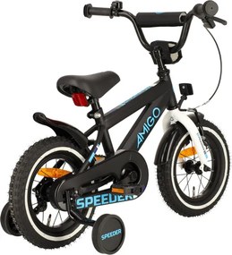 Speeder 12 Inch 21,5 cm Boys Coaster Brake Black/Blue