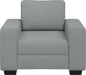 vidaXL Πολυθρόνα Ανοιχτό Γκρι 100 x 77 x 82 εκ. Ύφασμα