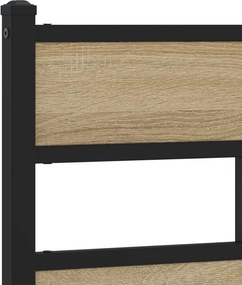 vidaXL Σκελετός Κρεβ. Χωρίς Στρώμα Sonoma Δρυς 160x200 εκ. Μεταλλικό