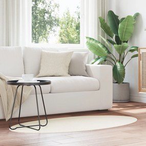 Χαλιά Κρεμ Πολυεστέρας 80 x 150 εκ. Ωοειδές χαλί Ωοειδές
