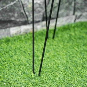 Outsunny Σετ 3 βάσεις για λουλούδια από μέταλλο, σετ βάσεων για φυτά, βάση για γλάστρα, κάτοχος για γλάστρα έως Ø16 cm Μαύρο