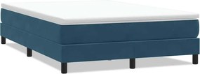 vidaXL Box Spring Κρεβάτι χωρίς στρώμα Σκούρο μπλε Βελούδινο