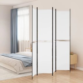 vidaXL Διαχωριστικό Δωματίου με 4 Πάνελ Λευκό 200 x 220 εκ. Υφασμάτινο