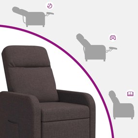 vidaXL Αναπαυτική Καρέκλα Σκούρο Καφέ Ύφασμα