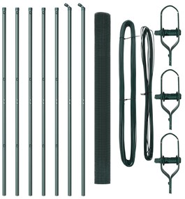 vidaXL Σετ Στηλών  Σετ 2 Πράσινο Ατσάλι, PVC 10 x 1.5 μ Ανθεκτικό