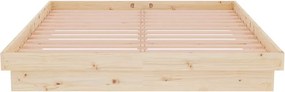 vidaXL Πλαίσιο Κρεβατιού 135 x 190 εκ. από Μασίφ Ξύλο Double