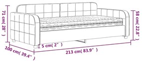Καναπές Κρεβάτι με Στρώμα μαύρο 90x190 εκ. Βελούδινος 3196920