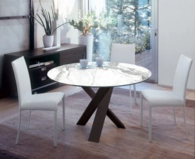 Τραπέζι Resort Ø130x74 - Shining lacqu. wood