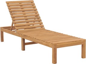 vidaXL Ξαπλώστρες 2 τεμ. από Μασίφ Ξύλο Teak