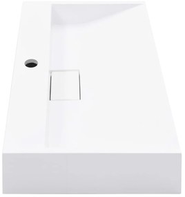 Νιπτήρας Λευκός 60x38x11 εκ. Συνθετικός από Τεχνητό Μάρμαρο - Λευκό