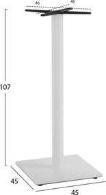 ΒΑΣΗ ΜΠΑΡ ΜΕΤΑΛΛΙΚΗ ΛΕΥΚΗ ΜΑΤ 45Χ45Χ107Yεκ. ΜΕ ΡΕΓΟΥΛΑΤΟΡΟΥΣ HM439.02