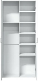 vidaXL Ντουλάπι Λευκό 80x35x180 εκ. από Επεξεργασμένο Ξύλο