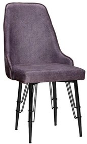 Dining Chair Zoe Fylliana Grey - Dark Grey Line - Black 48x50x94 cm