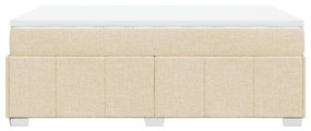 ΚΡΕΒΑΤΙ BOXSPRING ΜΕ ΣΤΡΩΜΑ ΚΡΕΜ 120X200 ΕΚ. ΥΦΑΣΜΑΤΙΝΟ 3285468