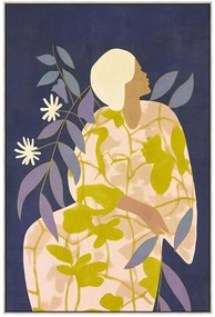 Πίνακας Καμβάς Flower Lady 030529 60x5x90cm Multi Κάθετοι Ξύλο, Καμβάς