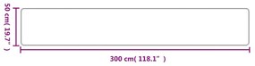 vidaXL Χαλί Διάδρομος Εμφάνιση Σιζάλ Platina 50 x 300 εκ.