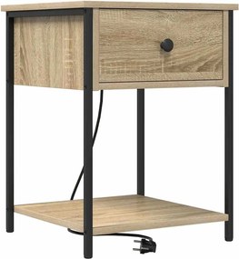 vidaXL Κομοδίνο Δρύς Sonoma 42 x 41 x 56 εκ. Επεξεργασμένο ξύλο