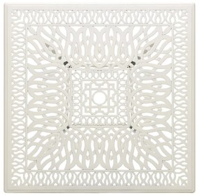 vidaXL Τραπέζι Κήπου Λευκό 90 x 90 x 73 εκ. από Χυτό Αλουμίνιο