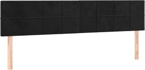 vidaXL Κρεβάτι Boxspring με Στρώμα Μαύρο 160x200 εκ. Βελούδινο
