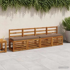 vidaXL Μαξιλάρια Πάγκου 2 Τεμαχίων VUGHT 2 pcs 100% Πολυεστέρας Taupe