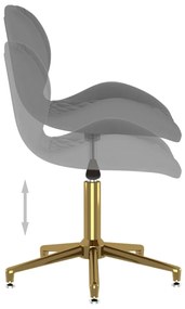 vidaXL 335041  Swivel Dining Chair Dark Grey Velvet