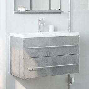 vidaXL Ντουλάπι Νιπτήρα Γκρι σκυροδέματος 80x38,5x48εκ Επεξεργασμένο Ξύλο