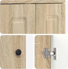 vidaXL Ντουλάπι κάτω από τον νιπτήρα Sonoma Δρυς 56 x 37,5 x 81 εκ
